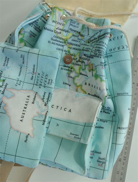 World Map Print Backpack Canvas Backpack World Map Bag - Etsy