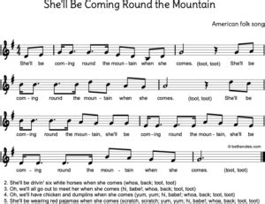 She'll Be Coming Round the Mountain - Beth's Notes