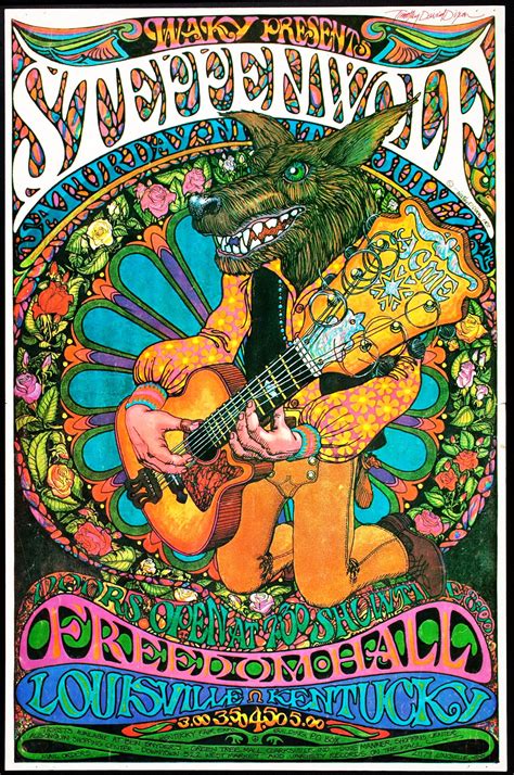 Vintage, retro, hippie, classic rock concert poster - Steppenwolf | ☮ Music ~ Classic Rock ...