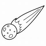 A coloring Page Of An Space meteor With No color Just Black Lines  sketch template