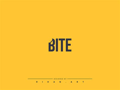 Bite | Logo Design | Typography by Rihan Art on Dribbble