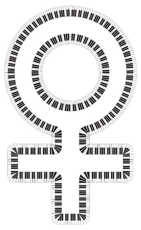 Download Female Symbol And Piano Keys SVG | FreePNGImg