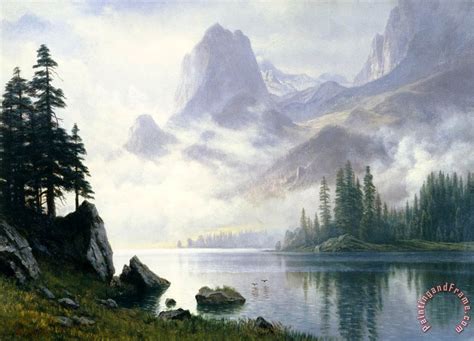 Albert Bierstadt Mountain out of the Mist painting - Mountain out of the Mist print for sale