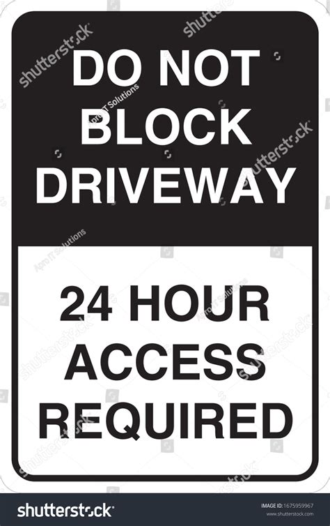 Do Not Block Driveway Sign Board Stock Vector (Royalty Free) 1675959967 ...