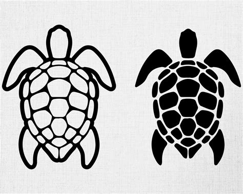 Turtle Svg, Digital Download, Sea Turtle Svg, Silhouette, Sea Creatures ...