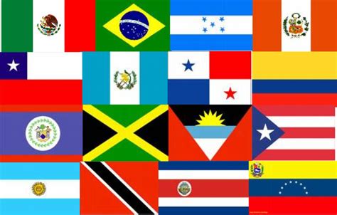 Printable Latin American Flags