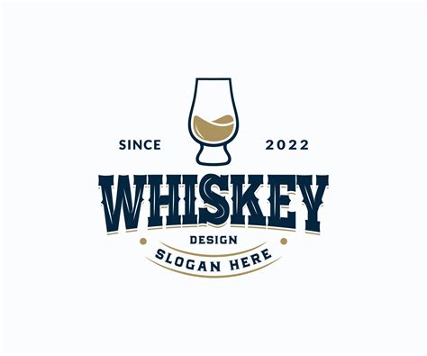 Whisky bar logo design. Luxury Vintage Whiskey Glass Logo label design 16227380 Vector Art at ...