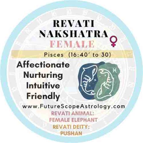 Revati Nakshatra Female: personality, careers, relationships, health – FutureScope Astrology