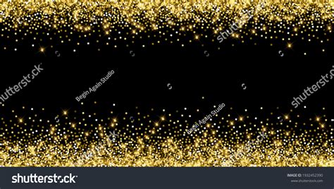 Sparkling Gold Luxury Sparkling Confetti Scattered Stock Vector ...