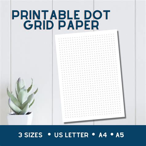 Dot Grid Paper Printable Bullet Journal Dot Grid Paper Dot - Etsy