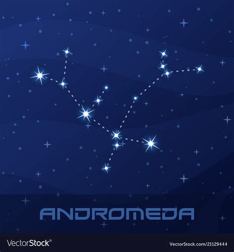 Constellation andromeda princess night star sky Vector Image