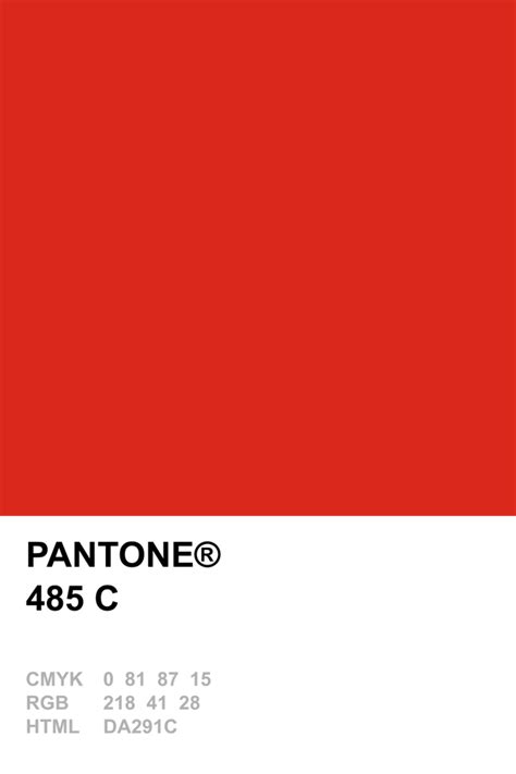 Pantone 485 C - Color Palette