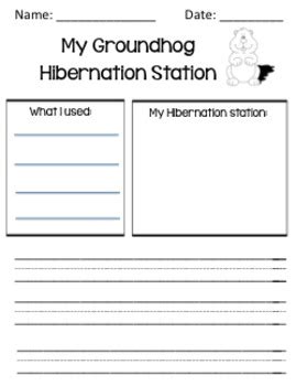 Groundhog Hibernation Science Activity by Lisa Bartoletti- TheBehaviorChick