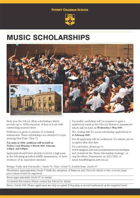 Music Scholarships - Music Teachers