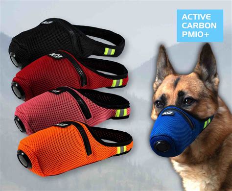 K9 Mask® for Dogs with 'Clean Breathe' Active Carbon Air Filters - Col ...