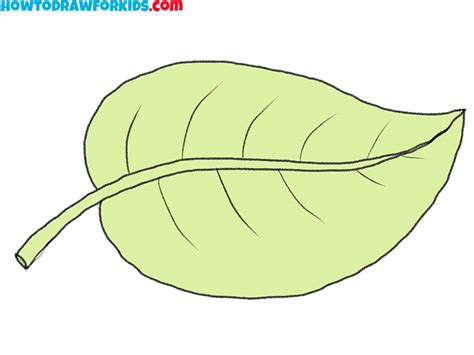 How to Draw an Easy Leaf - Easy Drawing Tutorial For Kids