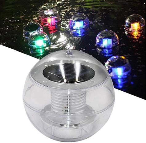 Jorlo Solar Floating Light for Pool Pond Waterproof ABS Plastic with Color Changing LED Solar ...