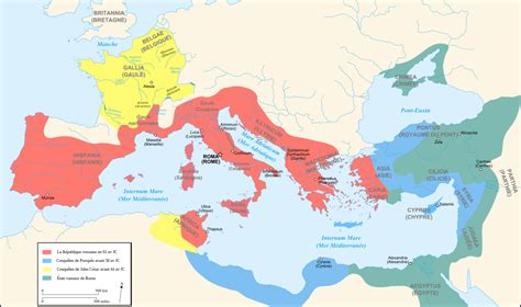 File:Map of the Ancient Rome at Caesar time (with conquests)-fr.svg ...