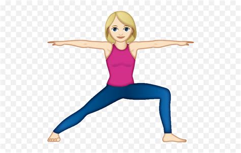 Woman Doing Yoga - Pilates Emoji,Blonde Emoji - free transparent emoji ...