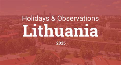 Holidays and Observances in Lithuania in 2025