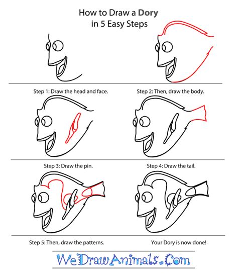 How to Draw Dory From Finding Nemo