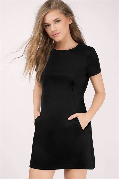 Black shift dress