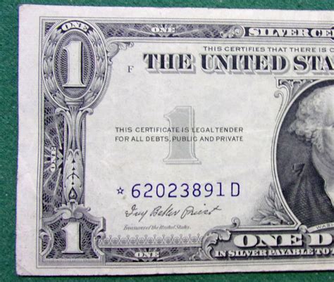 1935 $1 SILVER CERTIFICATE STAR NOTE LIGHTLY CIRCULATED CONDITION - For Sale, Buy Now Online ...