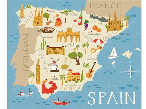 Map of Spain | Map of spain, Spanish culture, Spain