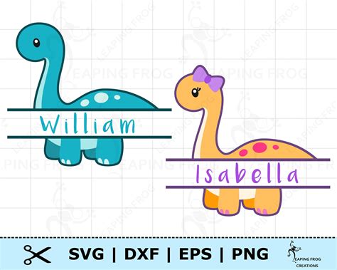 Dinosaur Monogram SVG. PNG. 2 versions Cricut cut files | Etsy