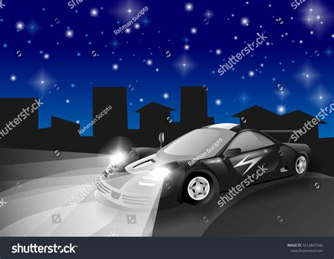 Black Car Night Wallpaper Stock Illustration 1612837246 | Shutterstock