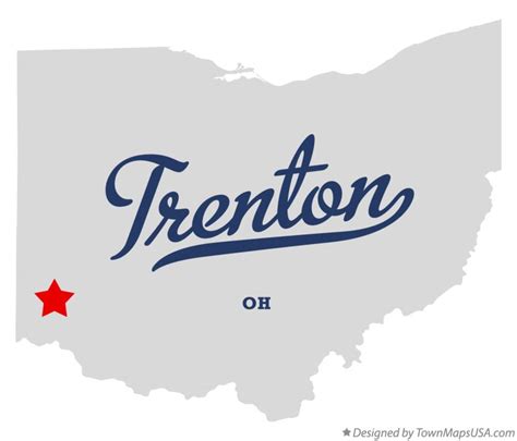 Map of Trenton, Butler County, OH, Ohio