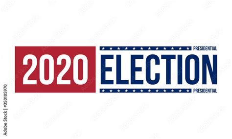 2020 presidential election logo in red and blue colors, vector illustration Stock Vector | Adobe ...