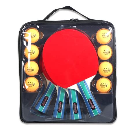 Regail Table Tennis Racket Set Table Tennis Racket Suit Sporting Supplies Portable Table Tennis ...