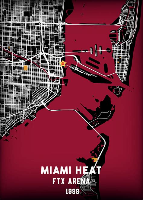 Miami Heat FTX Arena, Biscayne Boulevard, Miami, Florida, USA Drawing ...