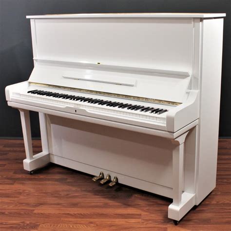 Yamaha U1 48'' Studio Upright Piano Polished White Refinished $5990.00 ...