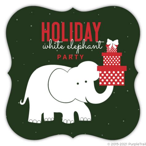 Gift Juggling White Elephant Party Invitation | Holiday Party Invitations