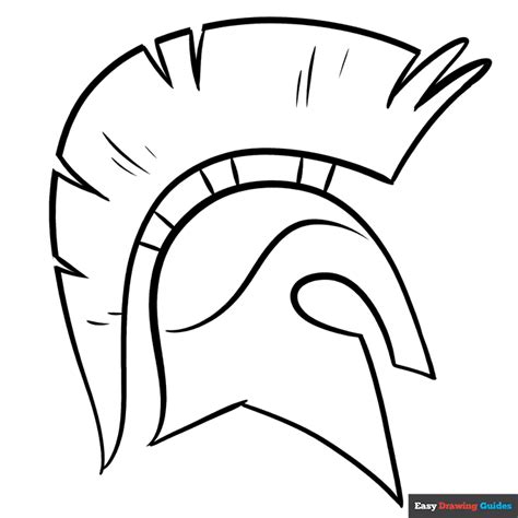 Spartan Helmet Coloring Page | Easy Drawing Guides