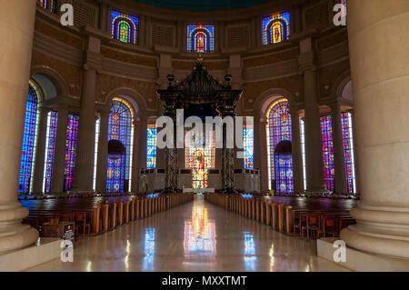 Interior of the Catholic Basilica of Our Lady of Peace (Basilique Notre-Dame de la Paix) in ...