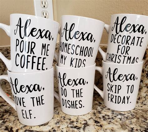 Amazon Alexa Mugs / Alexa Commamd Mugs / Alexa Coffee Mug / - Etsy