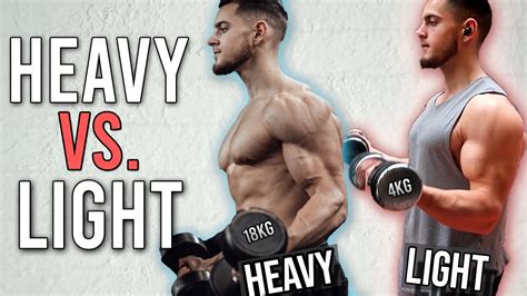 Heavy Weights vs. Light Weights (Which Builds Muscle Better?) - YouTube