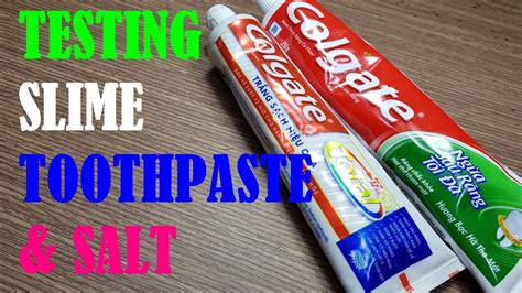 TESTING TOOTHPASTE SLIME! How to make Slime with Toothpaste and Salt! - YouTube