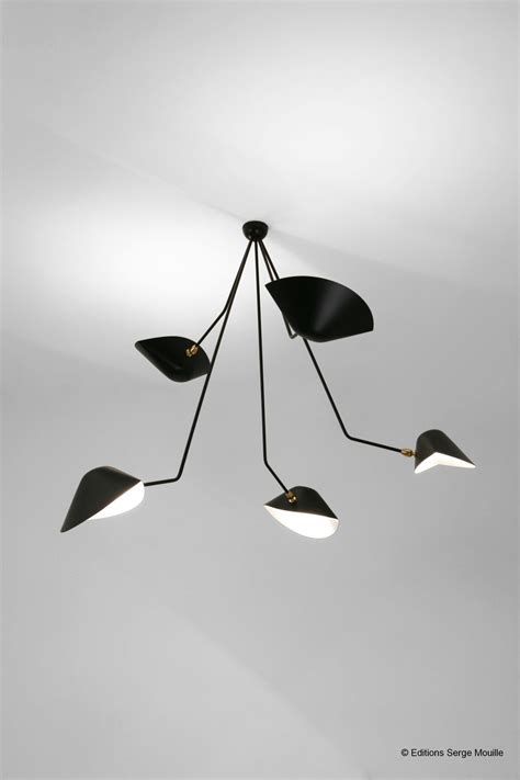 Ceiling Lamp Spider 5 Still Angled Arms | Tanguy Rolin Ltd