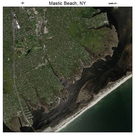 Aerial Photography Map of Mastic Beach, NY New York