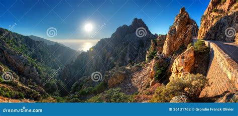 Sunset Over Calanques De Piana Stock Photo - Image of piana, blue: 26131762