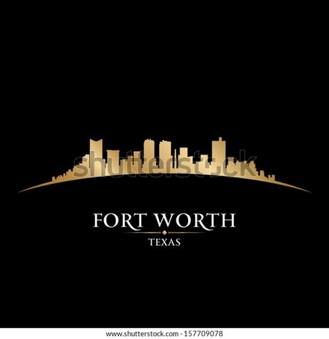 Fort Worth Texas City Skyline Silhouette Stock Vector (Royalty Free ...