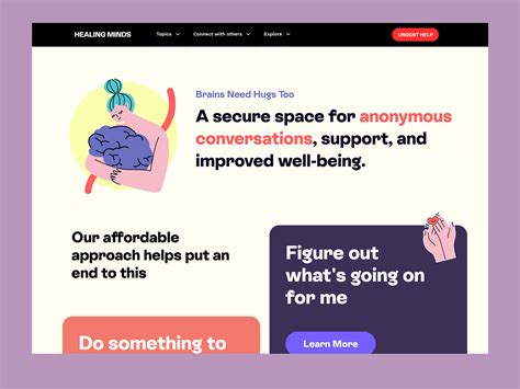 Healing Minds Therapy Landing Page by Mahima Mahajan on Dribbble