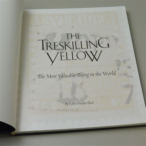 The Treskilling yellow 185 Seiten Buch von Lars Fimmerstad - Briefmarken Andreas Blobel