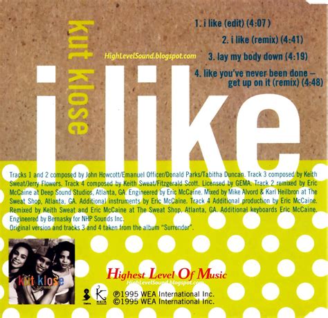 highest level of music: Kut Klose - I_Like-(CDM)-1995-hlm