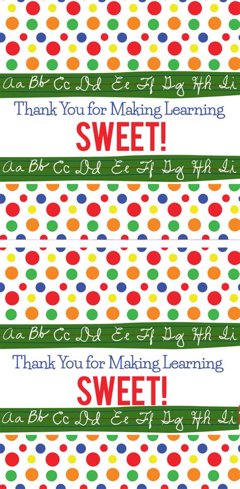 Free Printable Teacher Appreciation Candy Bar Wrappers They Are Designed To Fit A Standard 1.55 ...