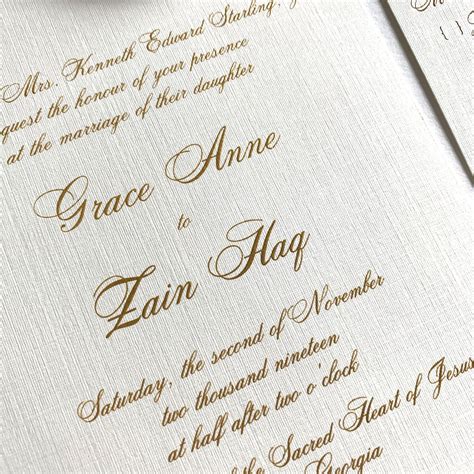 Blush Paperie: Gold Calligraphy Wedding Invitations